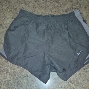 Nike Girl's Gray Running Shorts with Contrast Trim